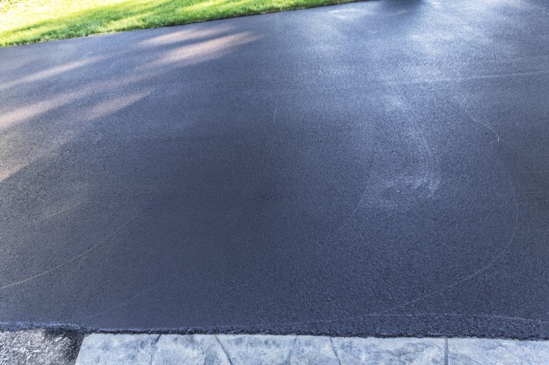 Residential Driveway with Fresh Asphalt